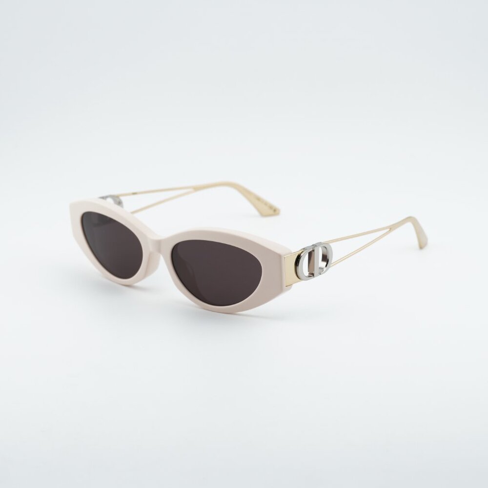 Dior 30MONTAIGNE B6F 43F0 Sunglasses Pink/Gold Cat Eye Frame, Brown Lenses